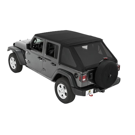 Bestop Trektop Slantback Soft Top For Jeep 2018-Current Wrangler JL 4 Door 56863-17